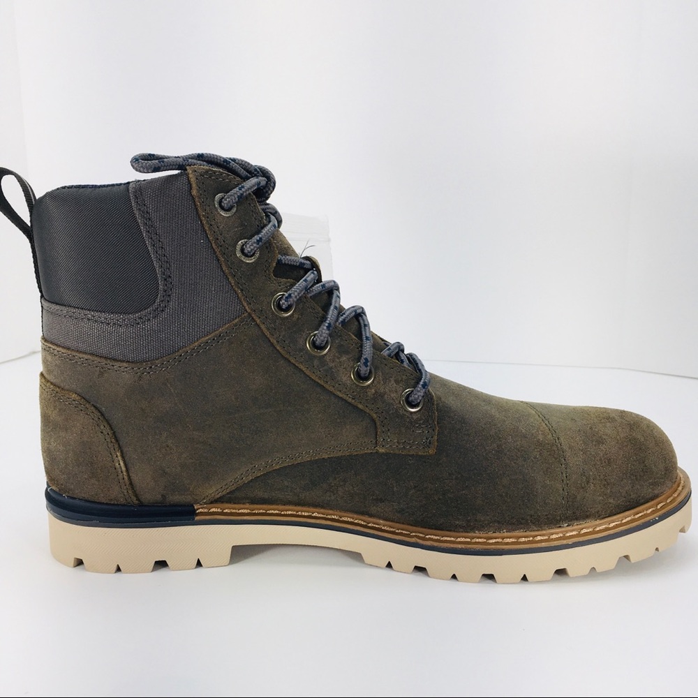 TOMS Men's Ashland Waterproof Grey Suede Boots - Picture 3 of 14